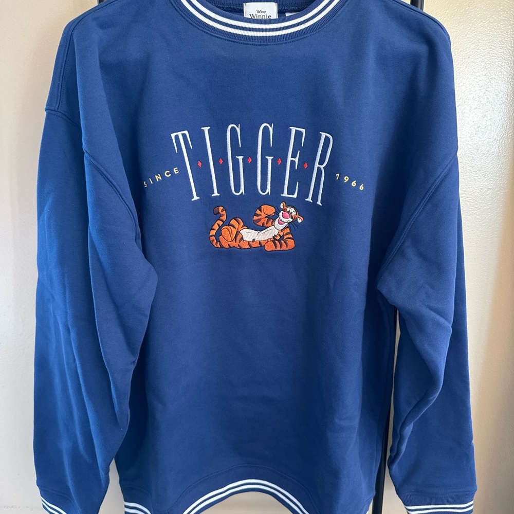 Disney Tigger Navy Crewneck Sweater for Women